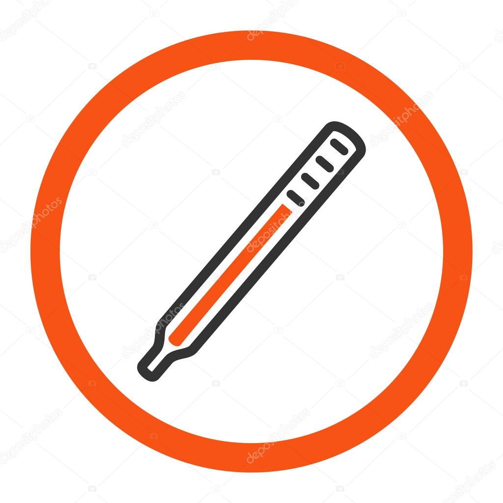 Medical Thermometer Rounded Vector Icon