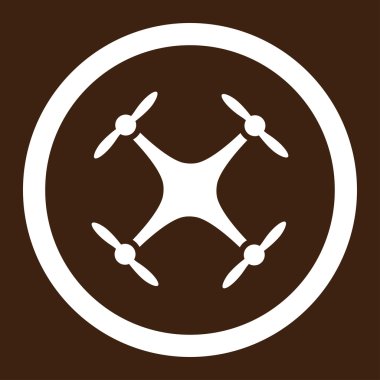 Airdrone yuvarlak vektör simgesi