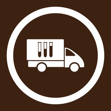 Analiz teslim yuvarlak vektör simgesi