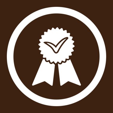 Onayı yuvarlak vektör simgesi