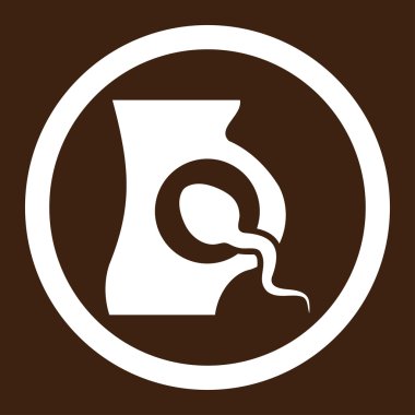 Suni tohumlama yuvarlak vektör simgesi