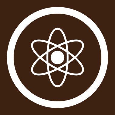 Atom yuvarlak vektör simgesi