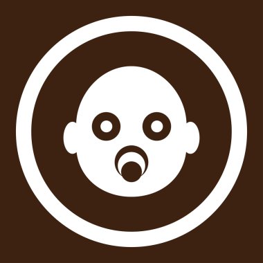 Bebek kafa vektör simge yuvarlak