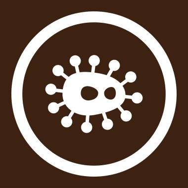 Bacilla yuvarlak vektör simgesi