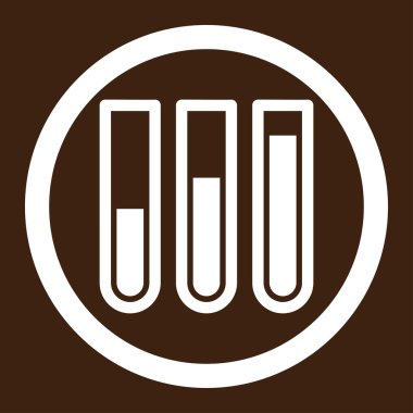 Kan analizi yuvarlak vektör simgesi