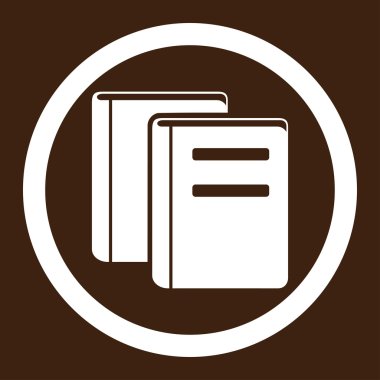 Kitaplar yuvarlak vektör simgesi