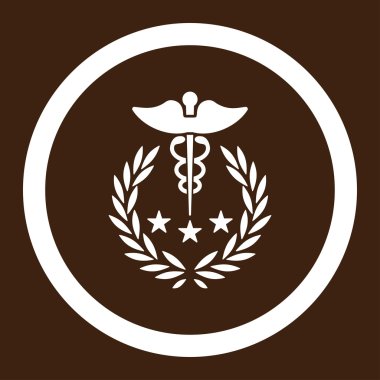 Caduceus Logo yuvarlak vektör simge