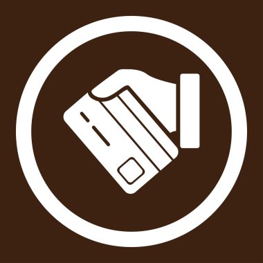 Kartı ödeme yuvarlak vektör simgesi