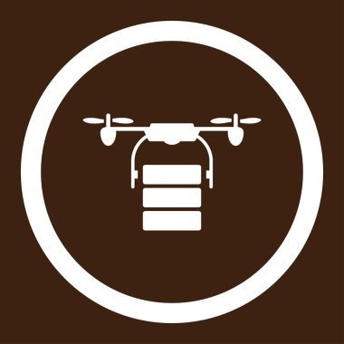 Kargo uçağı yuvarlak vektör simgesi