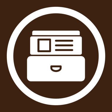 Dizin kutusunda yuvarlak vektör simgesi