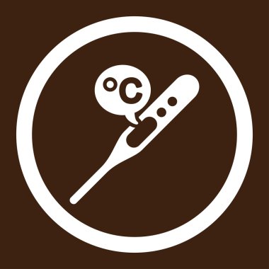 Celsius sıcaklık yuvarlak vektör simgesi