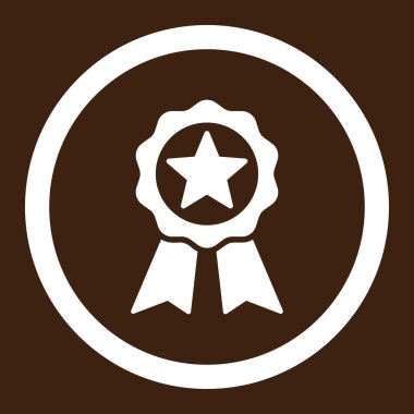 Vektör simge sertifikası mührüne yuvarlak