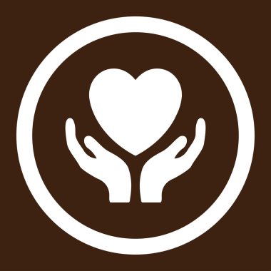 Sadaka yuvarlak vektör simgesi