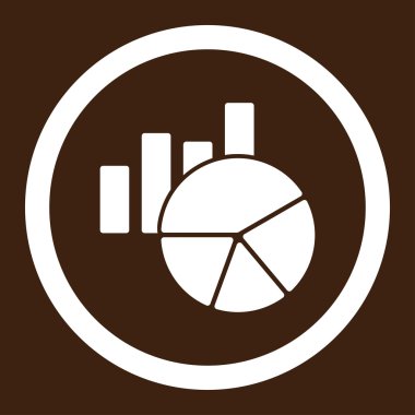 Grafikler yuvarlak vektör simgesi