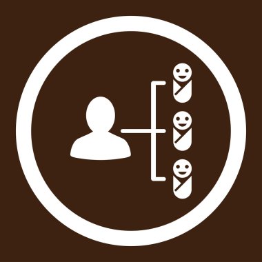 Çocuk Linkler yuvarlak vektör simgesi