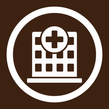 Klinik yuvarlak vektör simgesi