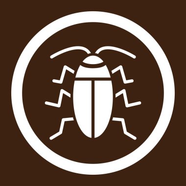 Hamam böceği yuvarlak vektör simgesi