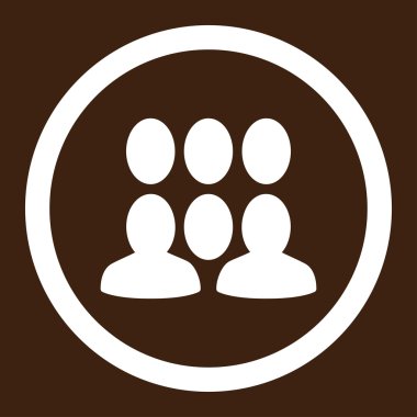 Kalabalık yuvarlak vektör simgesi