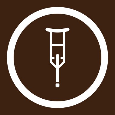 Koltuk değneği yuvarlak vektör simgesi