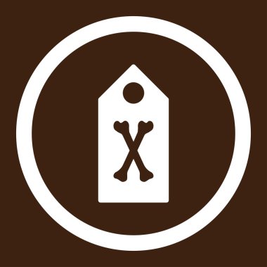 Ölü işaret yuvarlak vektör simgesi