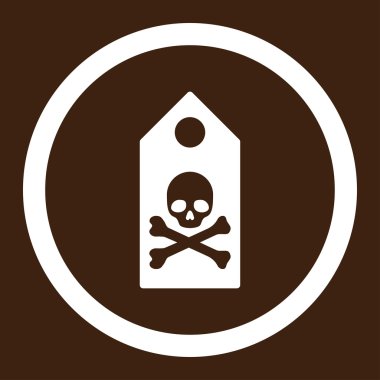 Ölüm işareti vektör simge yuvarlak