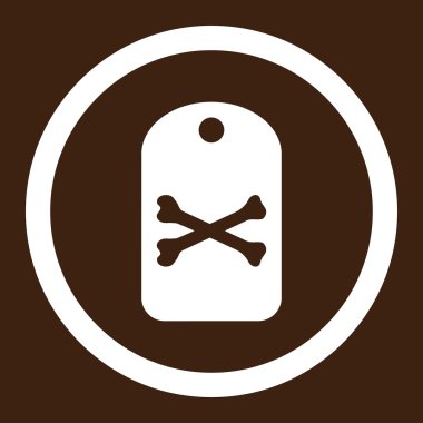 Ölüm etiketi vektör simge yuvarlak