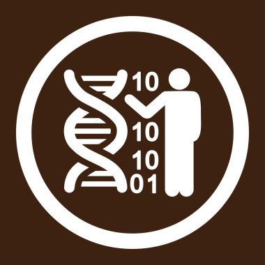 DNA kodu rapor vektör simge yuvarlak