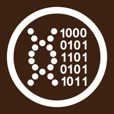 DNA kodu yuvarlak vektör simgesi