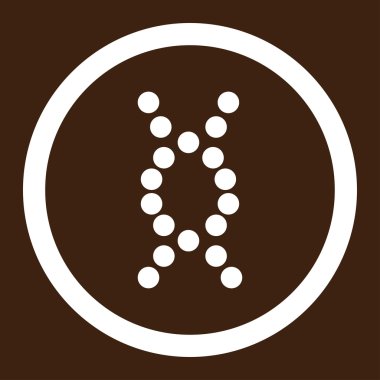 DNA sarmal yuvarlak vektör simgesi