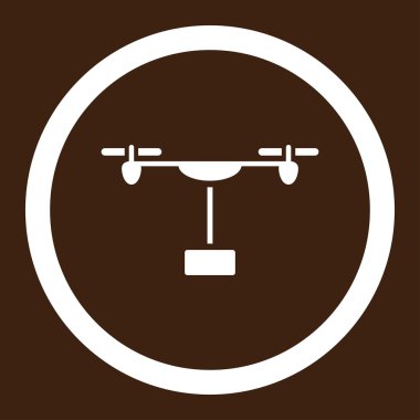 Drone sevk irsaliyesi yuvarlak vektör simgesi