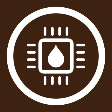 Analiz çip yuvarlak vektör simge damla