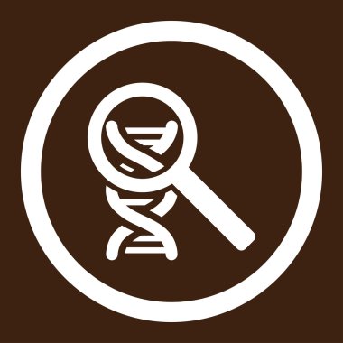 DNA yuvarlak vektör simge keşfetmek