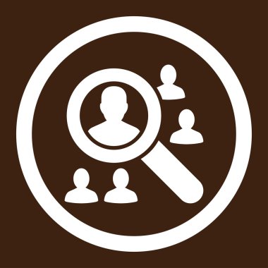 Hastalar yuvarlak vektör simge keşfetmek