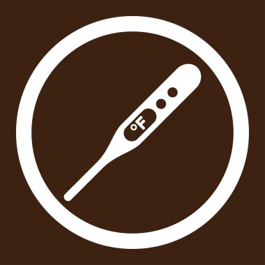 Fahrenheit termometre yuvarlak vektör simgesi