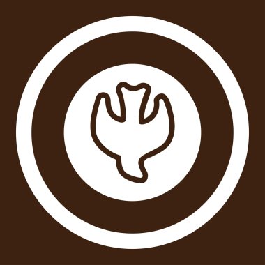 Düşen ruh yuvarlak vektör simgesi