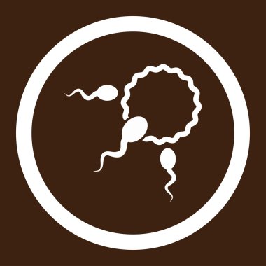 Fertilizasyon yuvarlak vektör simgesi