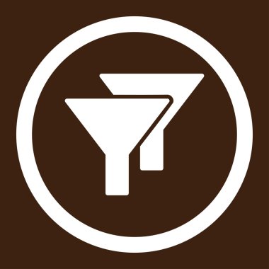 Filtreleri yuvarlak vektör simgesi