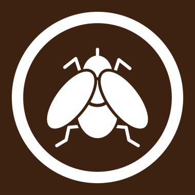 Sinek yuvarlak vektör simgesi