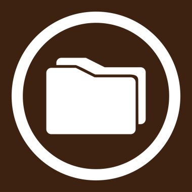 Klasörleri yuvarlak vektör simgesi