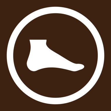 Ayak yuvarlak vektör simgesi