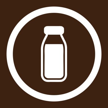 Tam şişe yuvarlak vektör simgesi