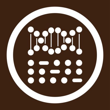 Genetik kod yuvarlak vektör simgesi