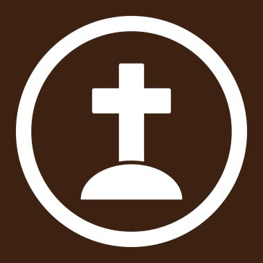 Mezar yuvarlak vektör simgesi