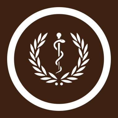 Sağlığa bakım amblemi vektör simge yuvarlak