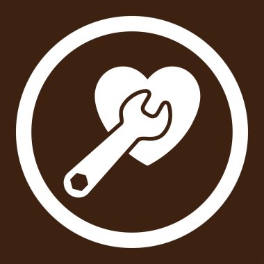 Kalp ameliyatı yuvarlak vektör simgesi