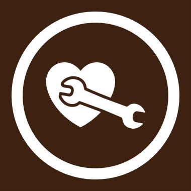 Kalp ameliyatı yuvarlak vektör simgesi