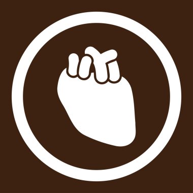 Kalp yuvarlak vektör simgesi