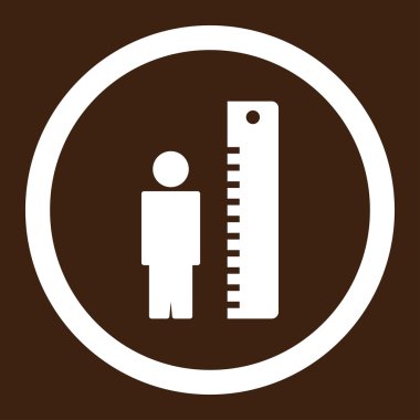 Yükseklik ölçer yuvarlak vektör simgesi