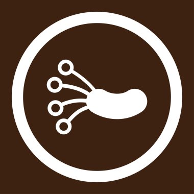 Enfeksiyon mikrop yuvarlak vektör simgesi