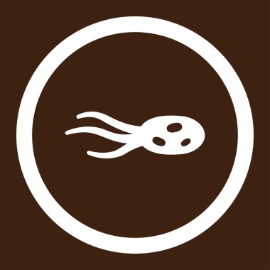 Mikroorganizma yuvarlak vektör simge rahatsız